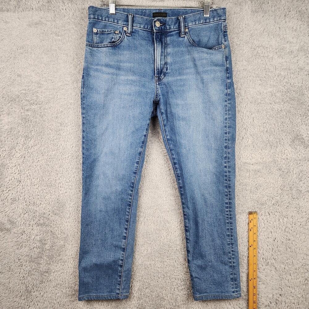 Uniqlo Skinny Fit Jeans Mens 32x29 Blue Stretch Denim Tapered Medium Wash Preppy